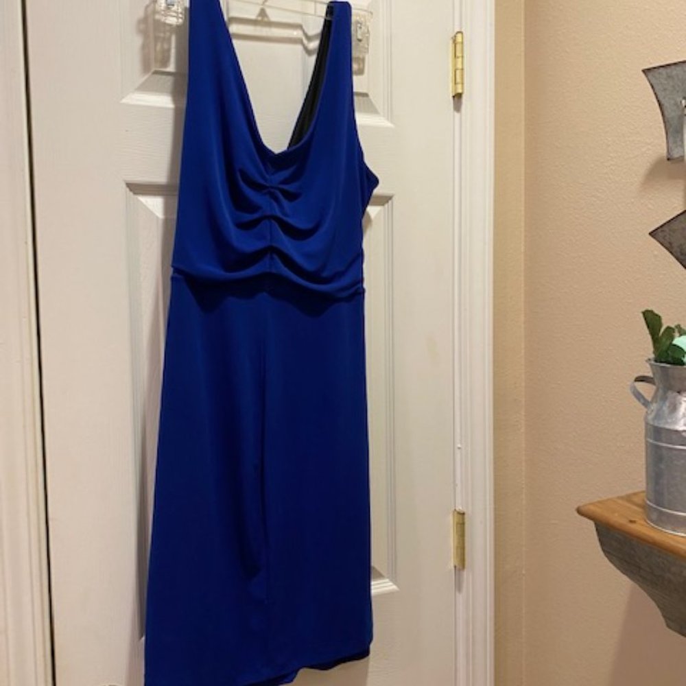 Blue Ruffle Dress by Enfocus - Picture 2 of 3